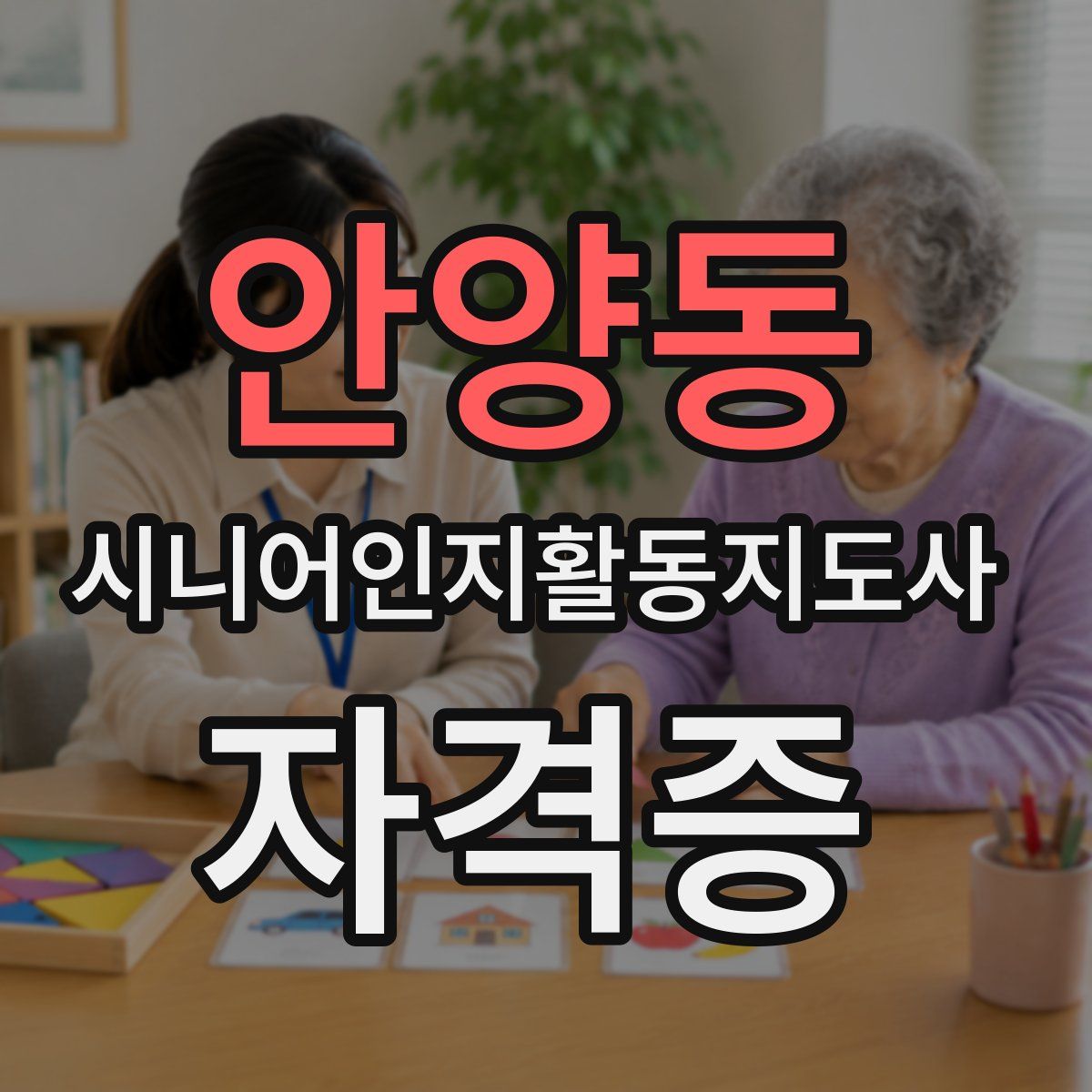 안양동 시니어인지활동지도사 자격증