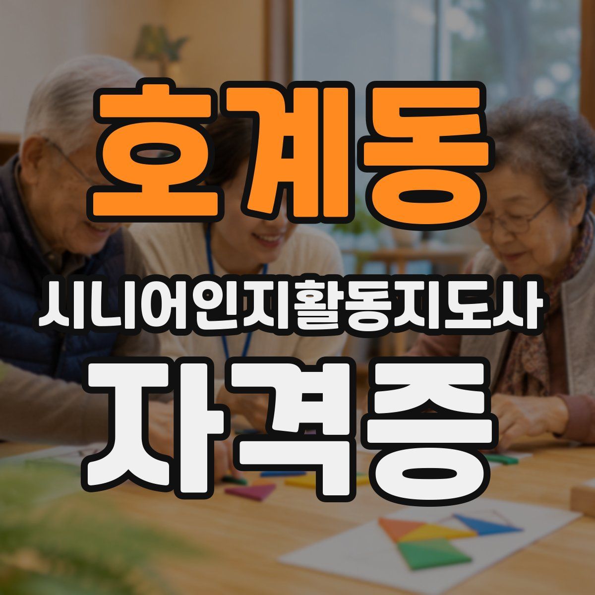호계동 시니어인지활동지도사 자격증