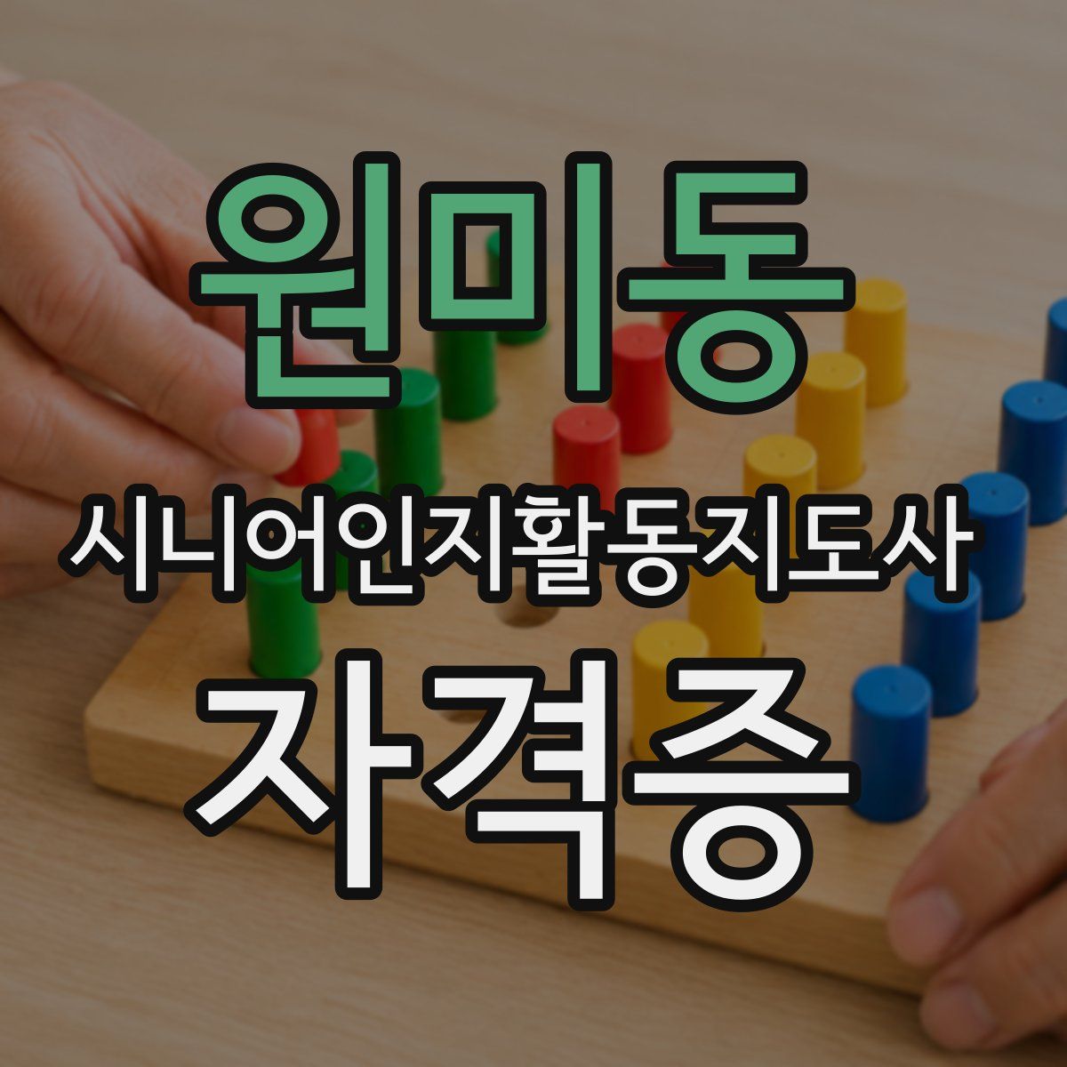 원미동 시니어인지활동지도사 자격증