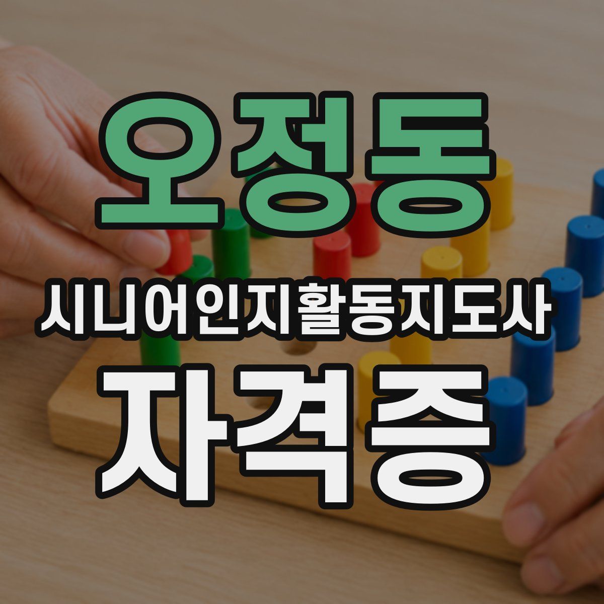 오정동 시니어인지활동지도사 자격증