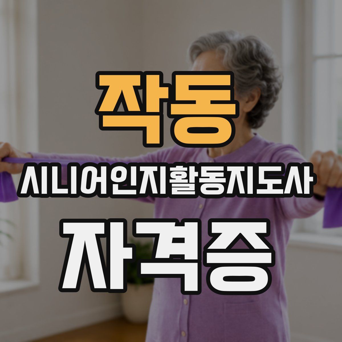 작동 시니어인지활동지도사 자격증