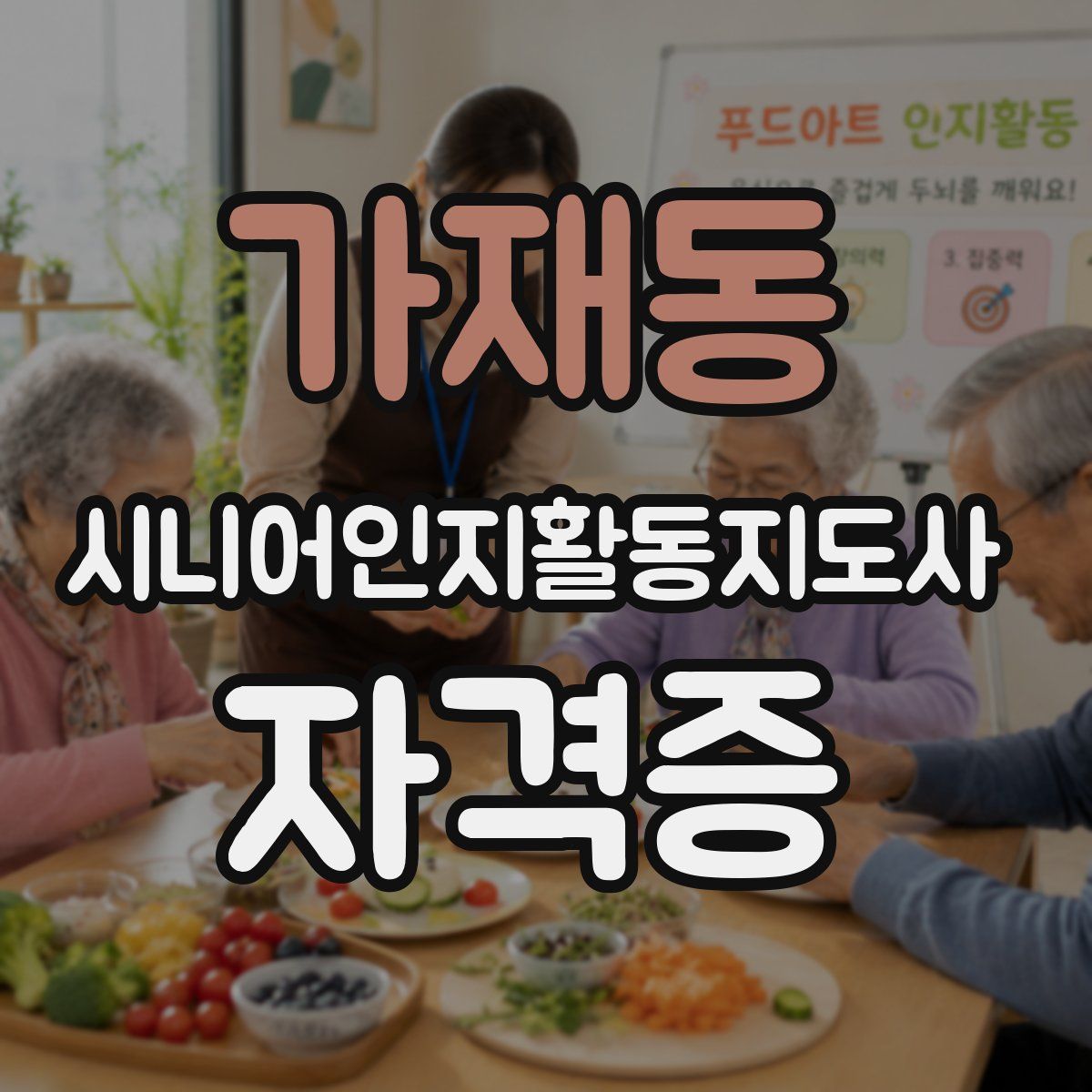 가재동 시니어인지활동지도사 자격증