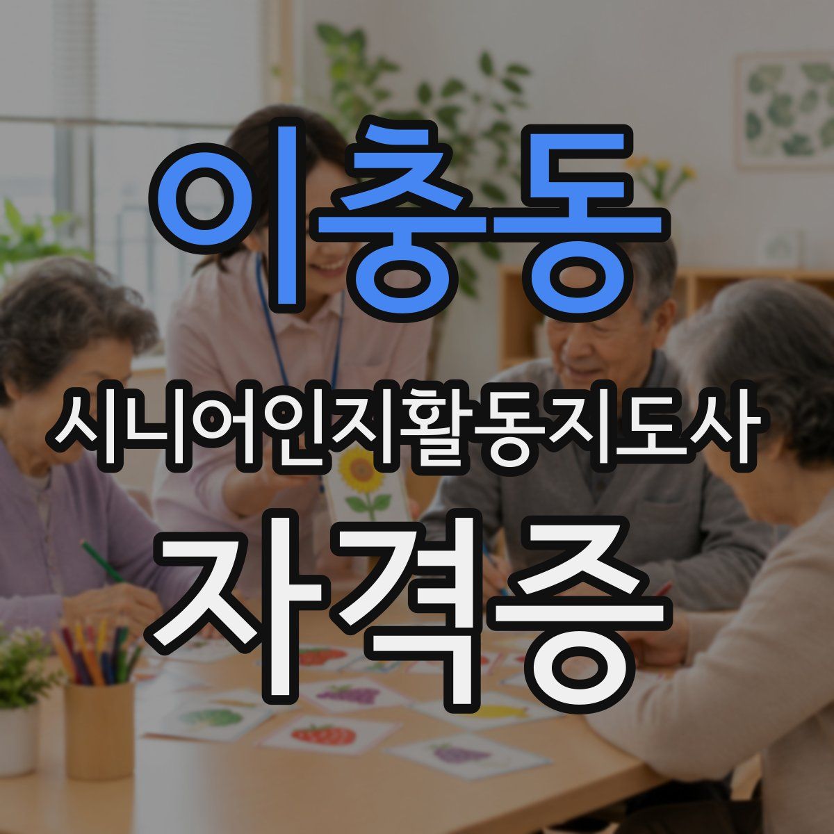이충동 시니어인지활동지도사 자격증