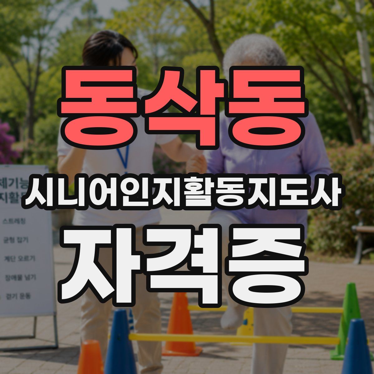 동삭동 시니어인지활동지도사 자격증