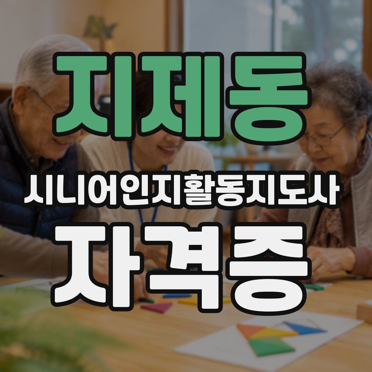 지제동 시니어인지활동지도사 자격증
