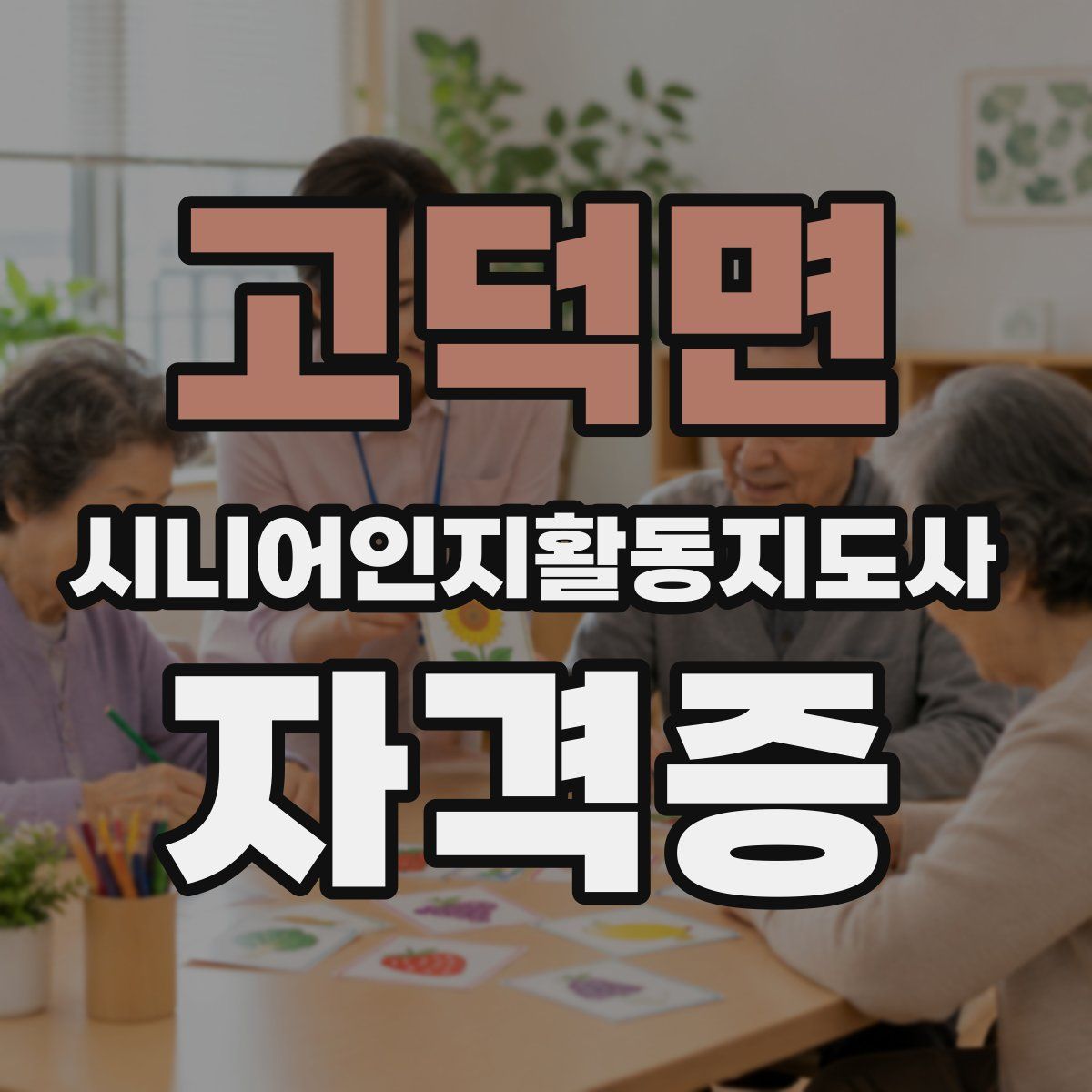고덕면 시니어인지활동지도사 자격증