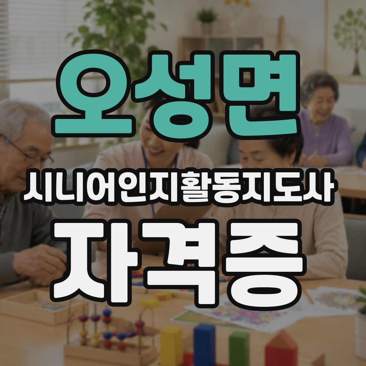 오성면 시니어인지활동지도사 자격증