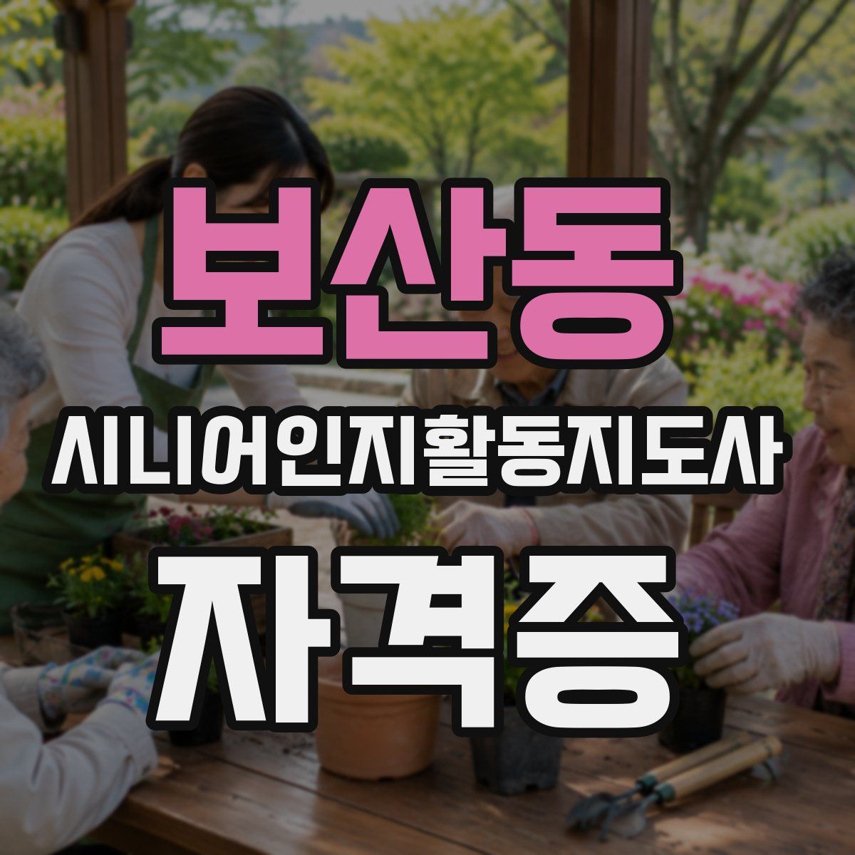보산동 시니어인지활동지도사 자격증