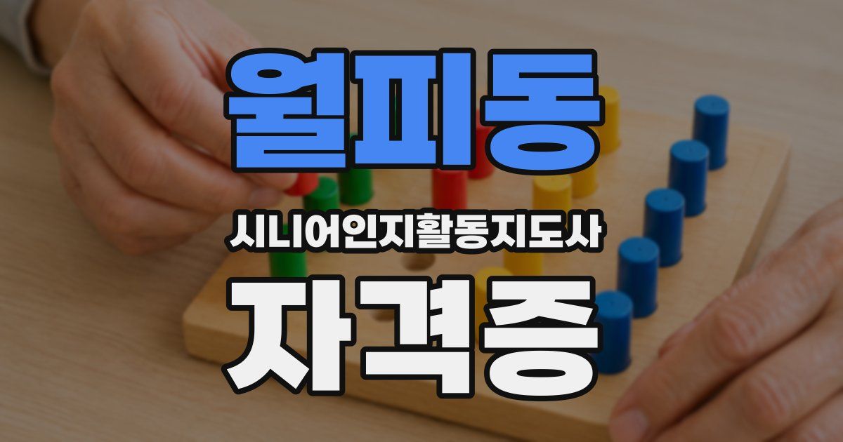월피동 시니어인지활동지도사 자격증
