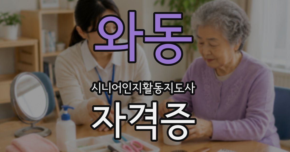 와동 시니어인지활동지도사 자격증