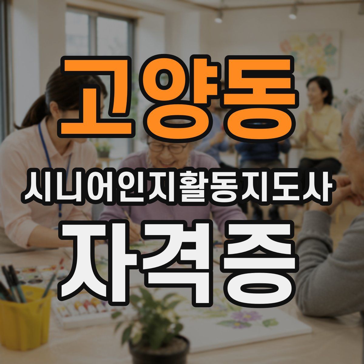 고양동 시니어인지활동지도사 자격증