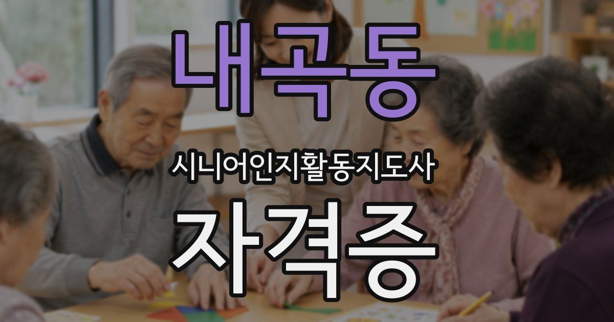 내곡동 시니어인지활동지도사 자격증