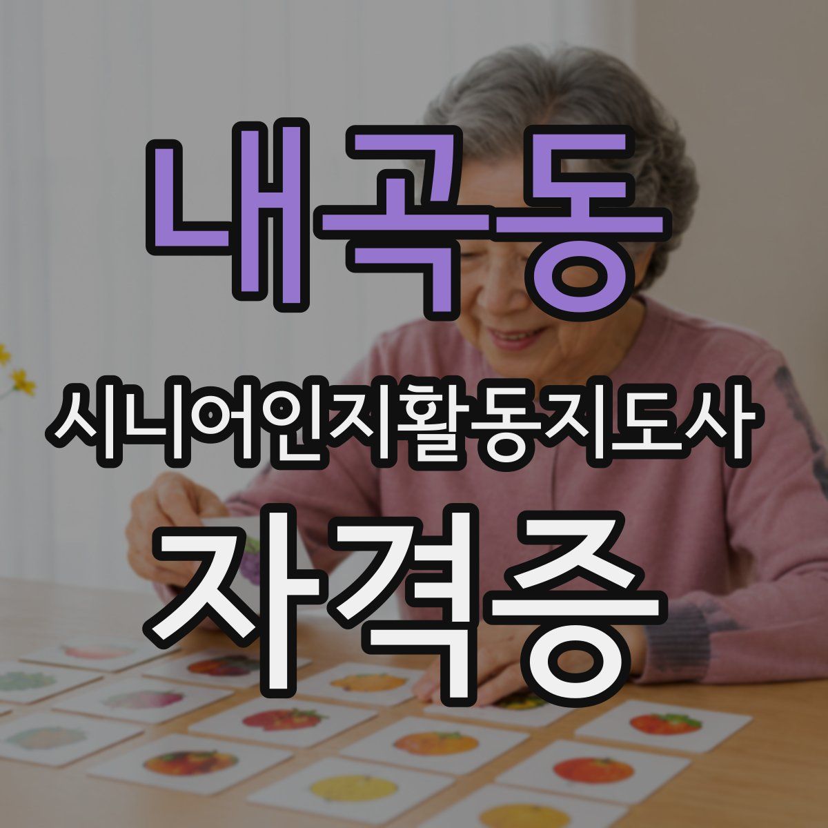 내곡동 시니어인지활동지도사 자격증