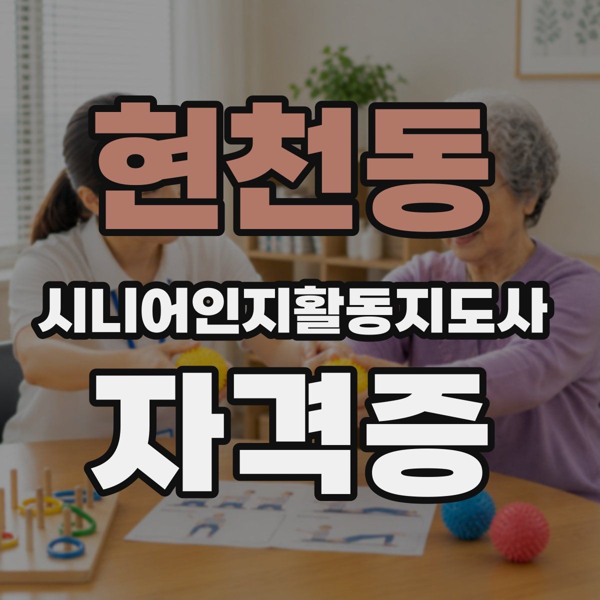 현천동 시니어인지활동지도사 자격증