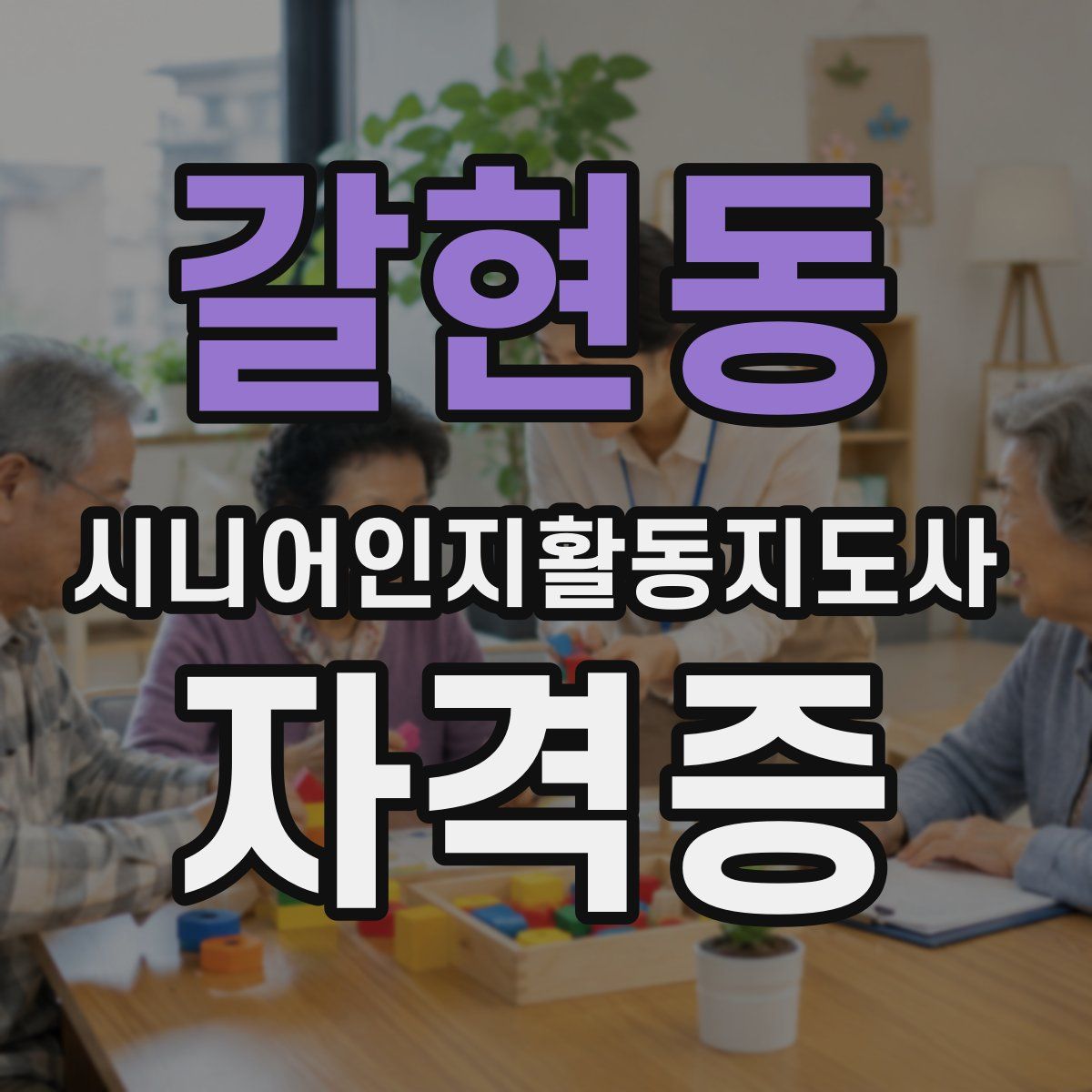 갈현동 시니어인지활동지도사 자격증