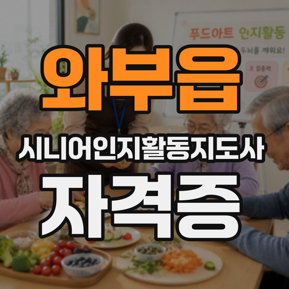 와부읍 시니어인지활동지도사 자격증