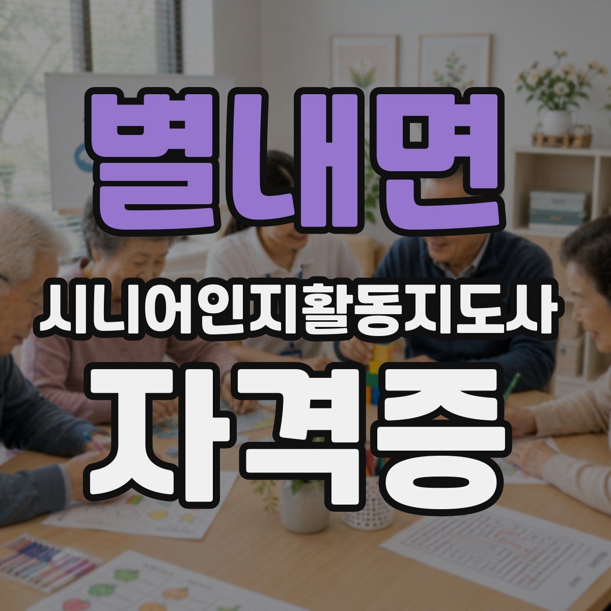 별내면 시니어인지활동지도사 자격증