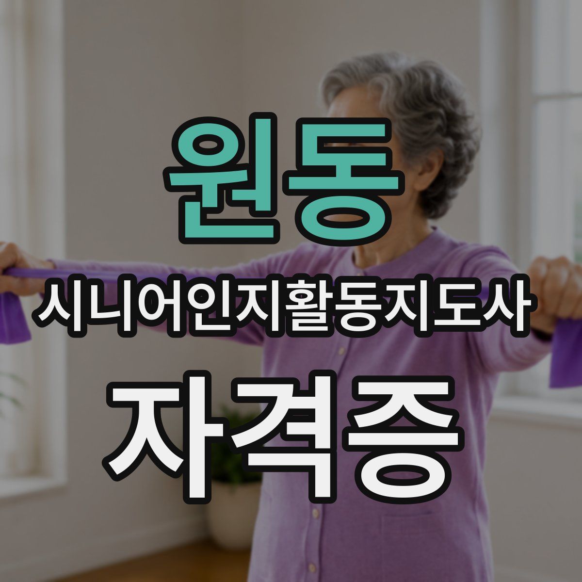 원동 시니어인지활동지도사 자격증