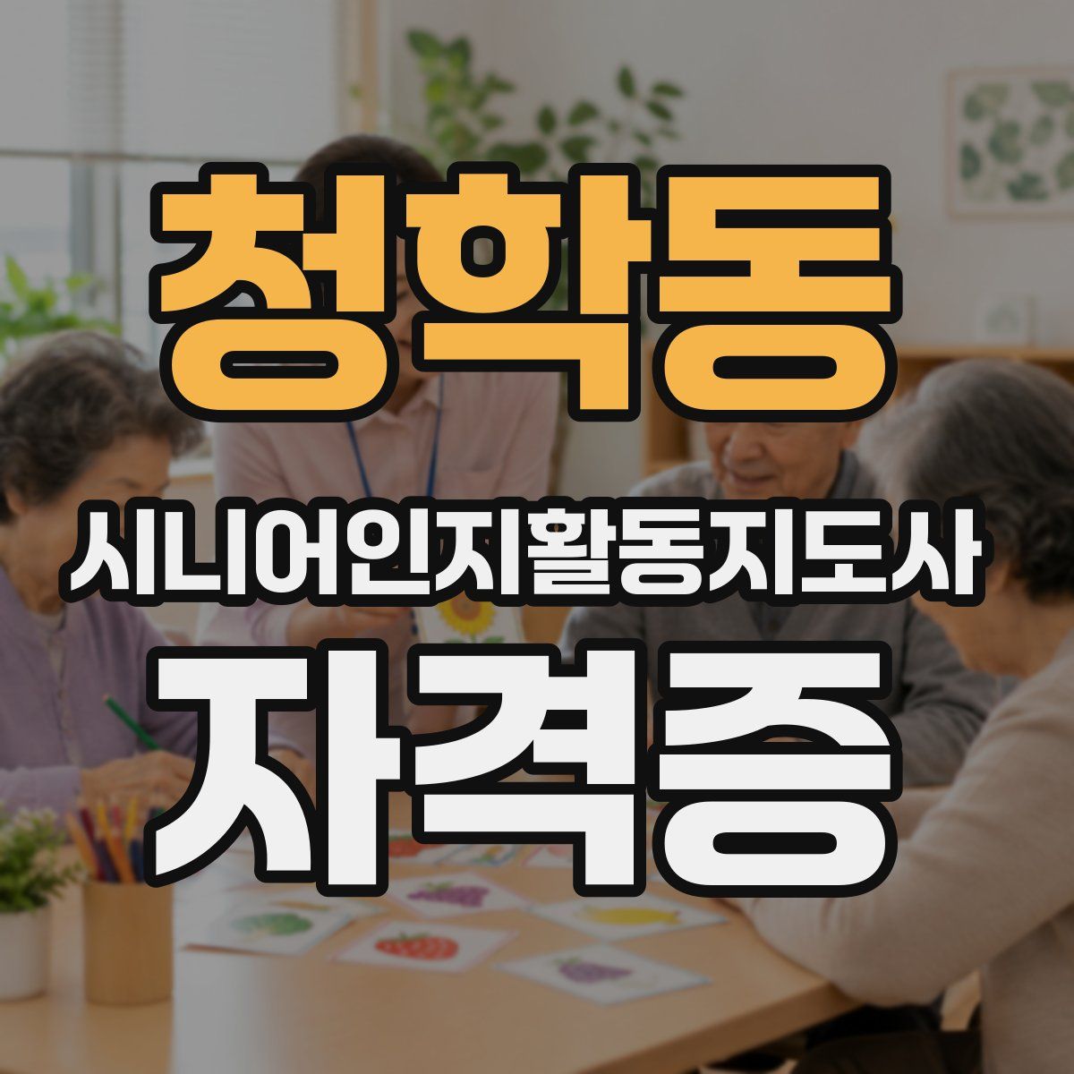 청학동 시니어인지활동지도사 자격증