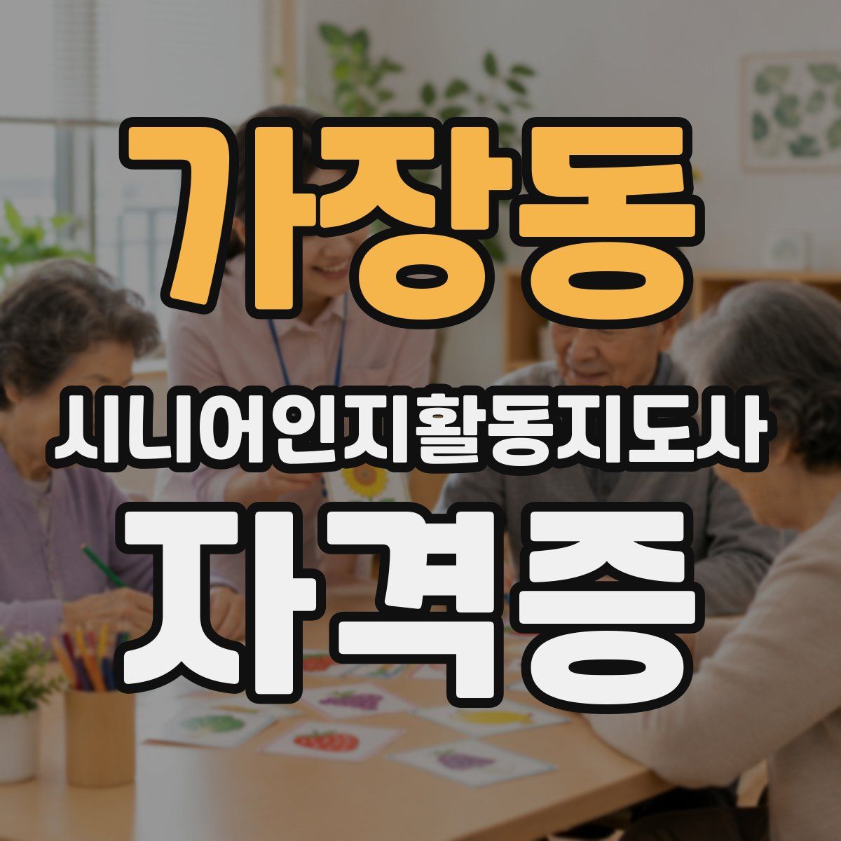 가장동 시니어인지활동지도사 자격증