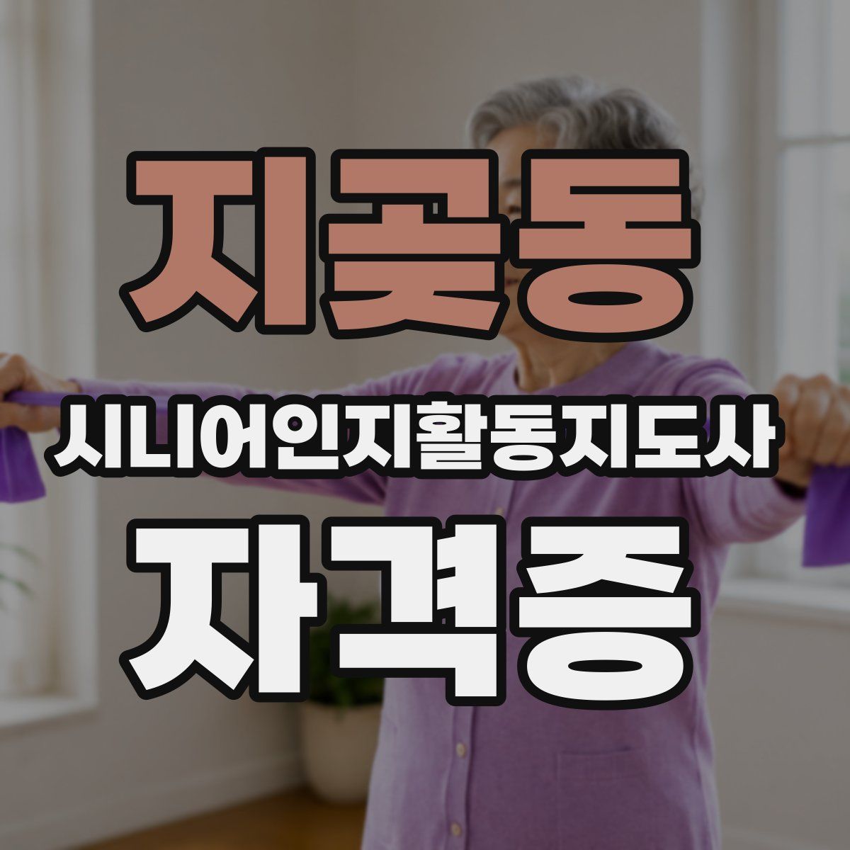 지곶동 시니어인지활동지도사 자격증