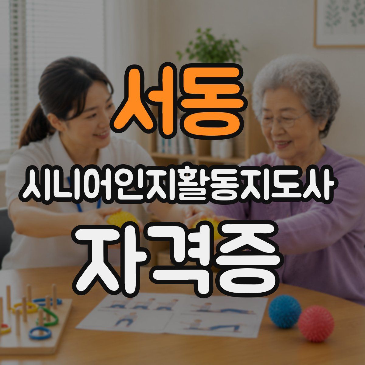 서동 시니어인지활동지도사 자격증