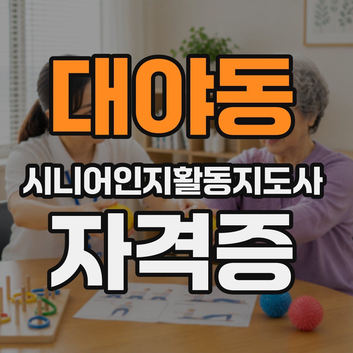 대야동 시니어인지활동지도사 자격증
