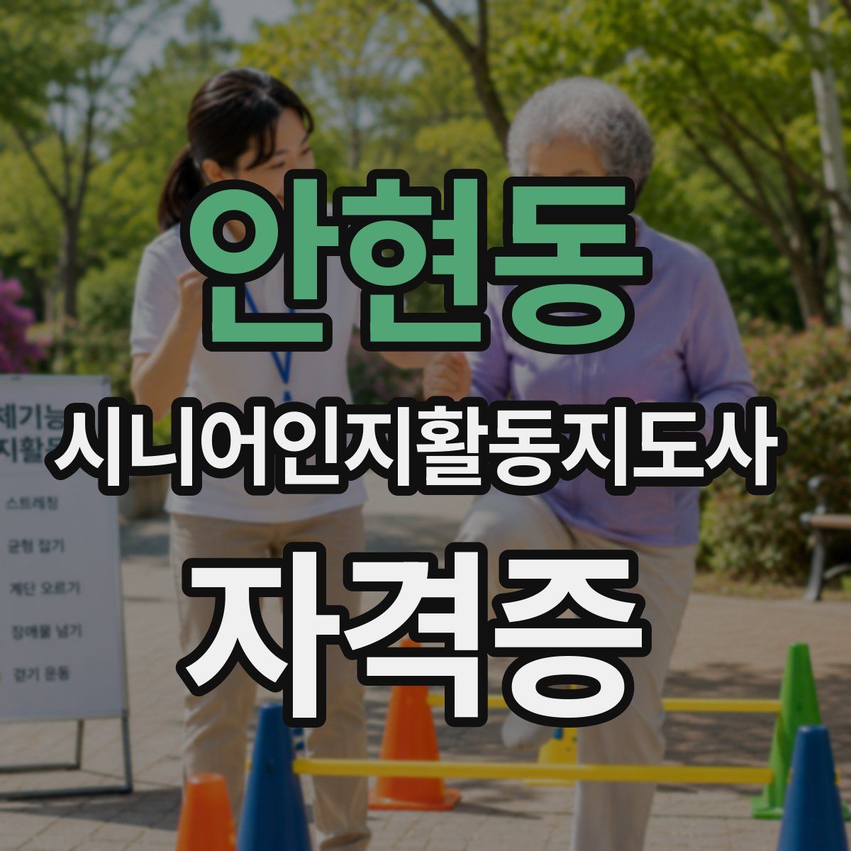 안현동 시니어인지활동지도사 자격증