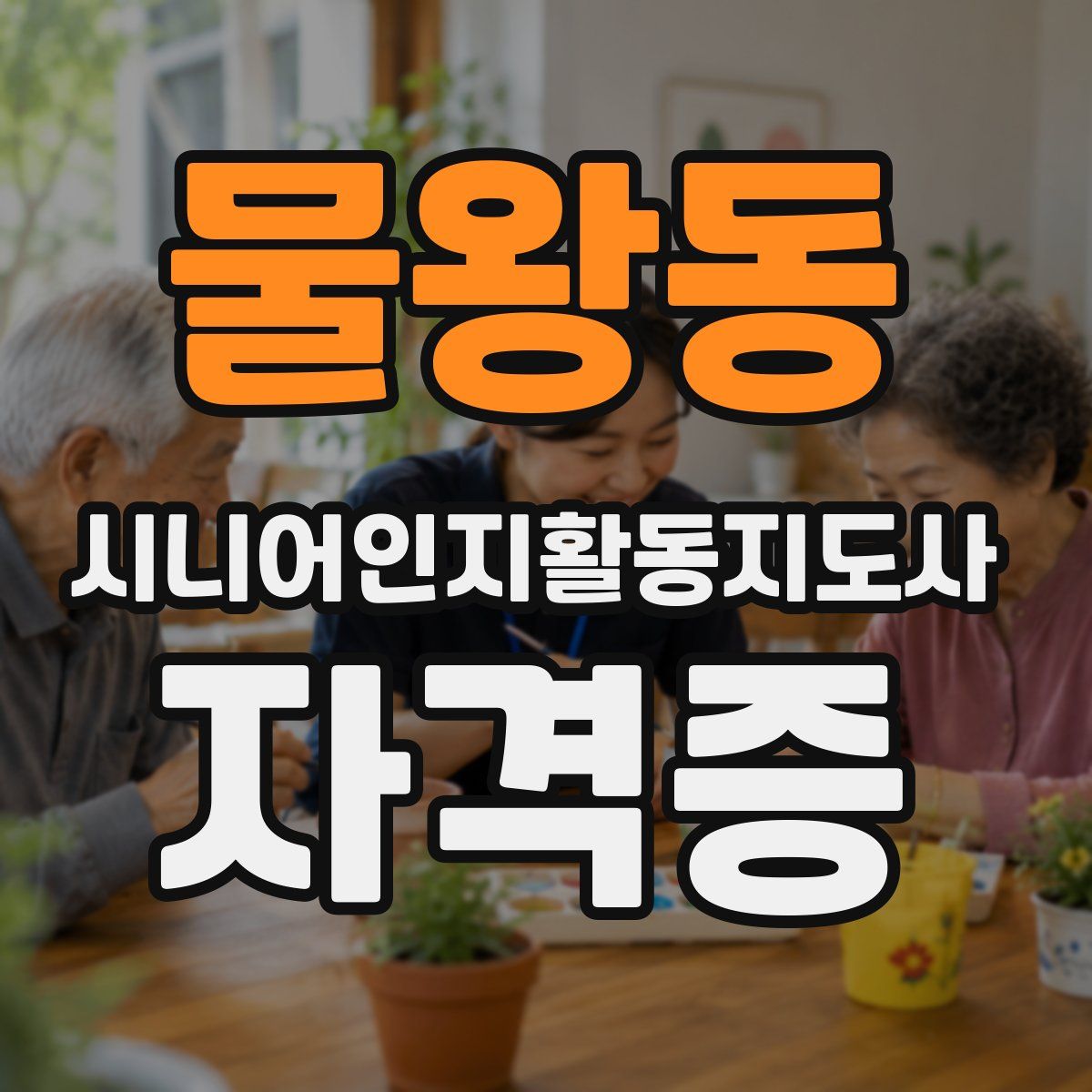 물왕동 시니어인지활동지도사 자격증