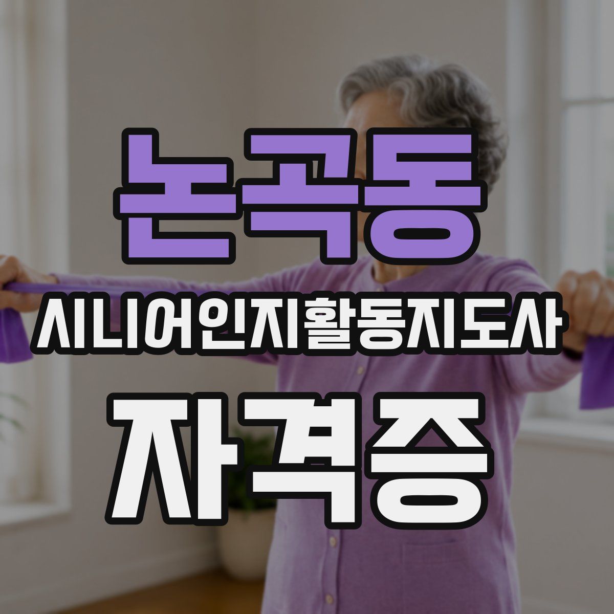 논곡동 시니어인지활동지도사 자격증