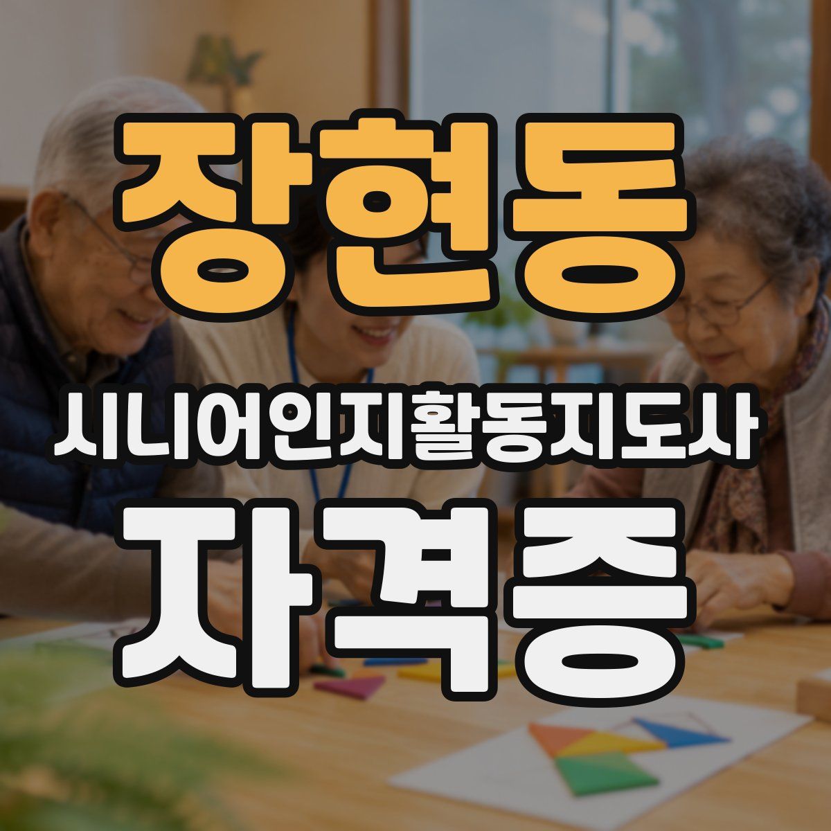 장현동 시니어인지활동지도사 자격증