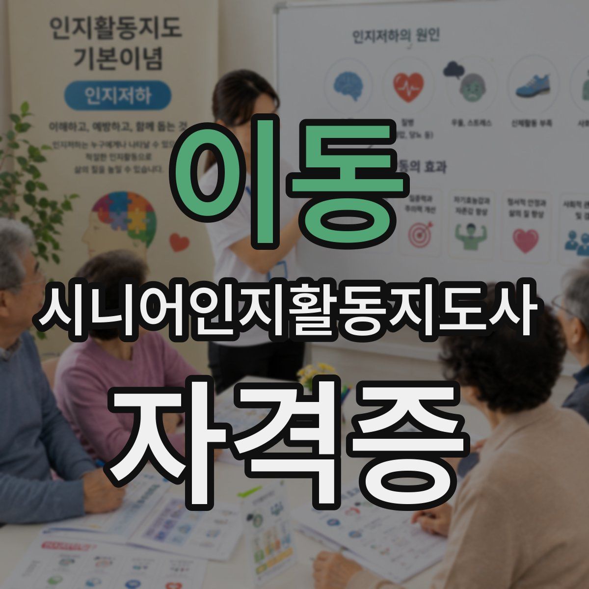 이동 시니어인지활동지도사 자격증