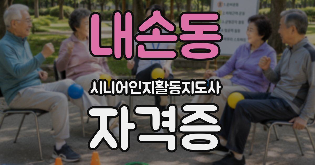 내손동 시니어인지활동지도사 자격증