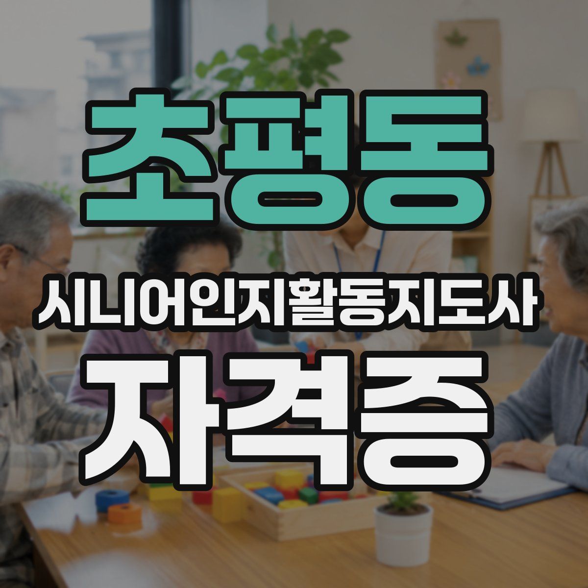 초평동 시니어인지활동지도사 자격증