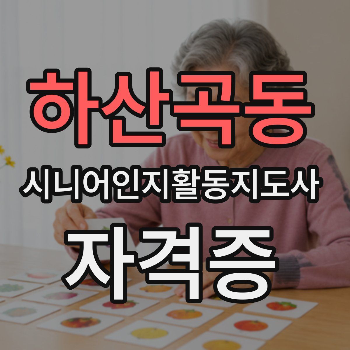 하산곡동 시니어인지활동지도사 자격증