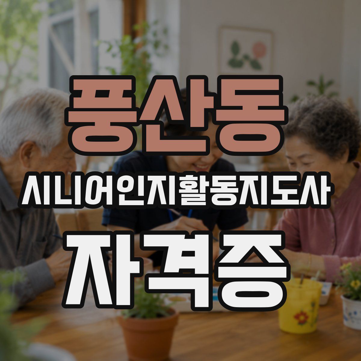 풍산동 시니어인지활동지도사 자격증