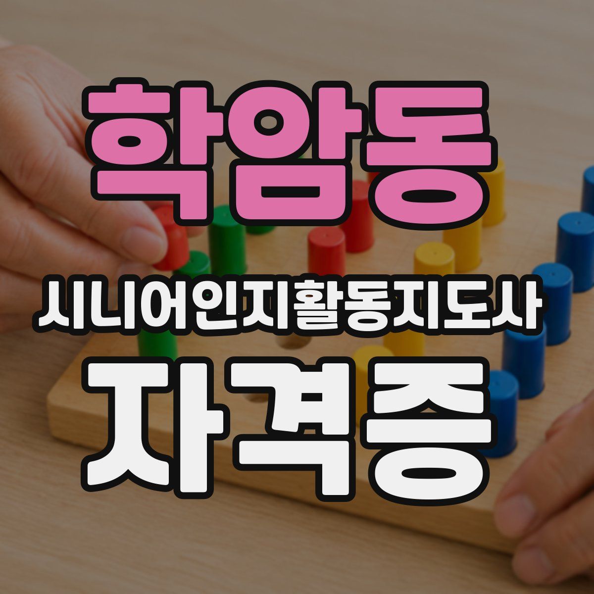 학암동 시니어인지활동지도사 자격증