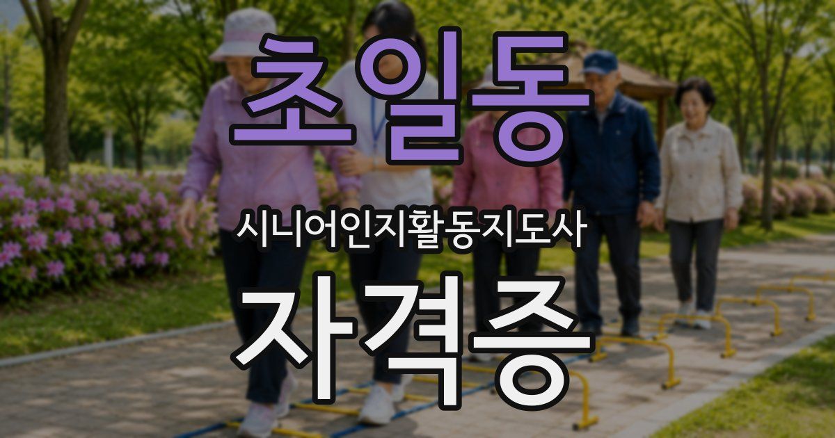 초일동 시니어인지활동지도사 자격증