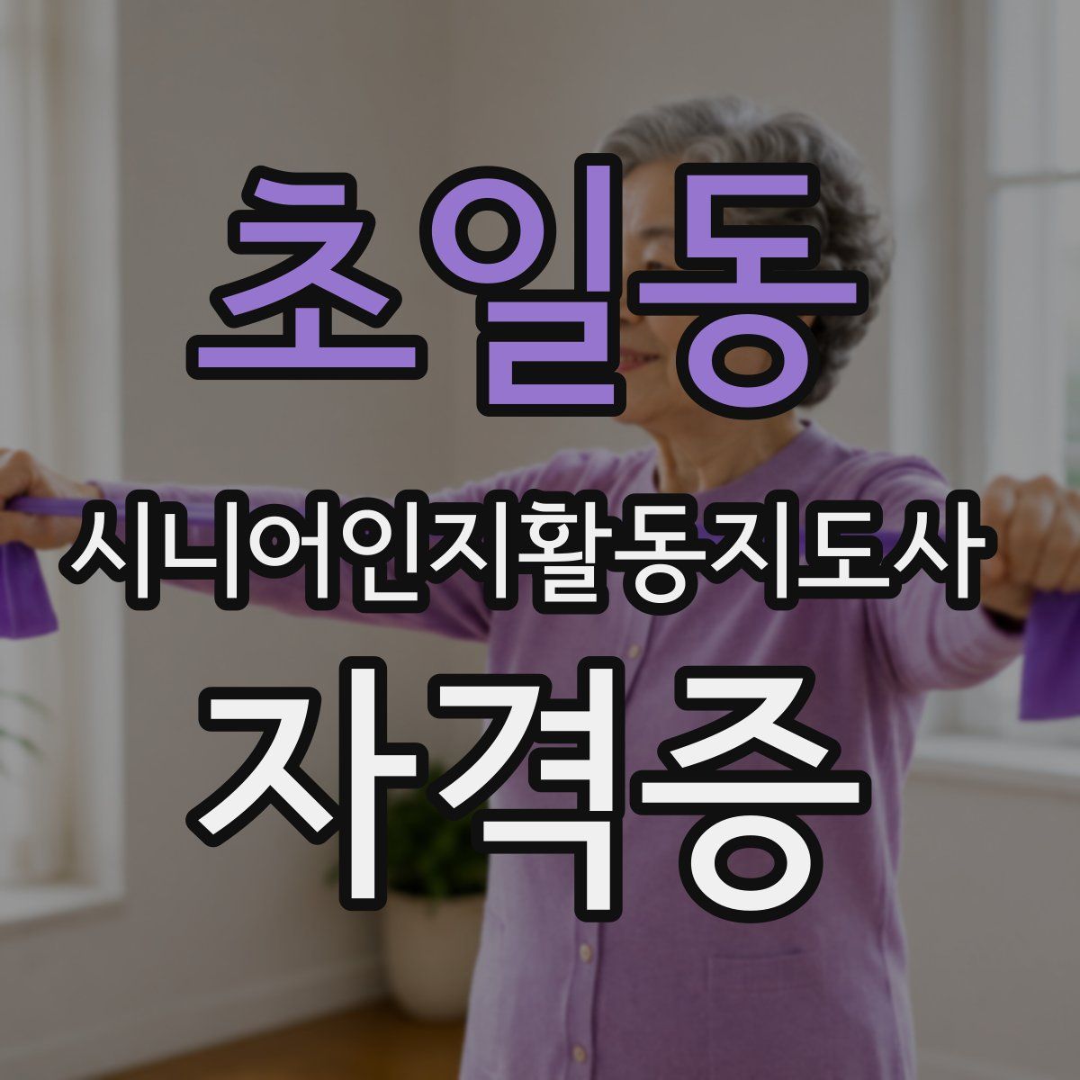 초일동 시니어인지활동지도사 자격증