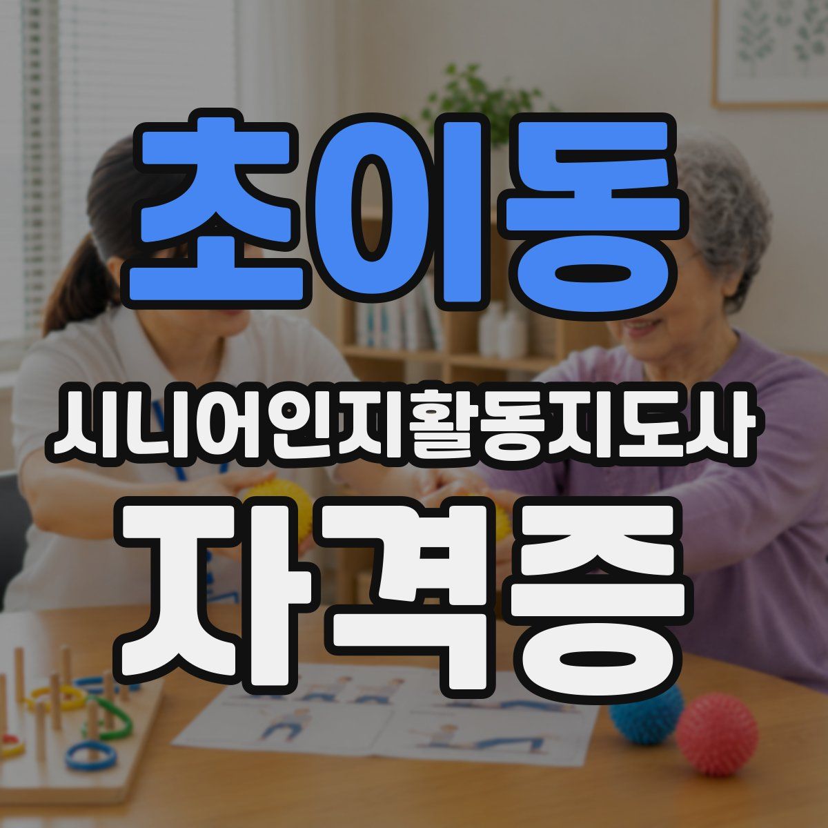 초이동 시니어인지활동지도사 자격증