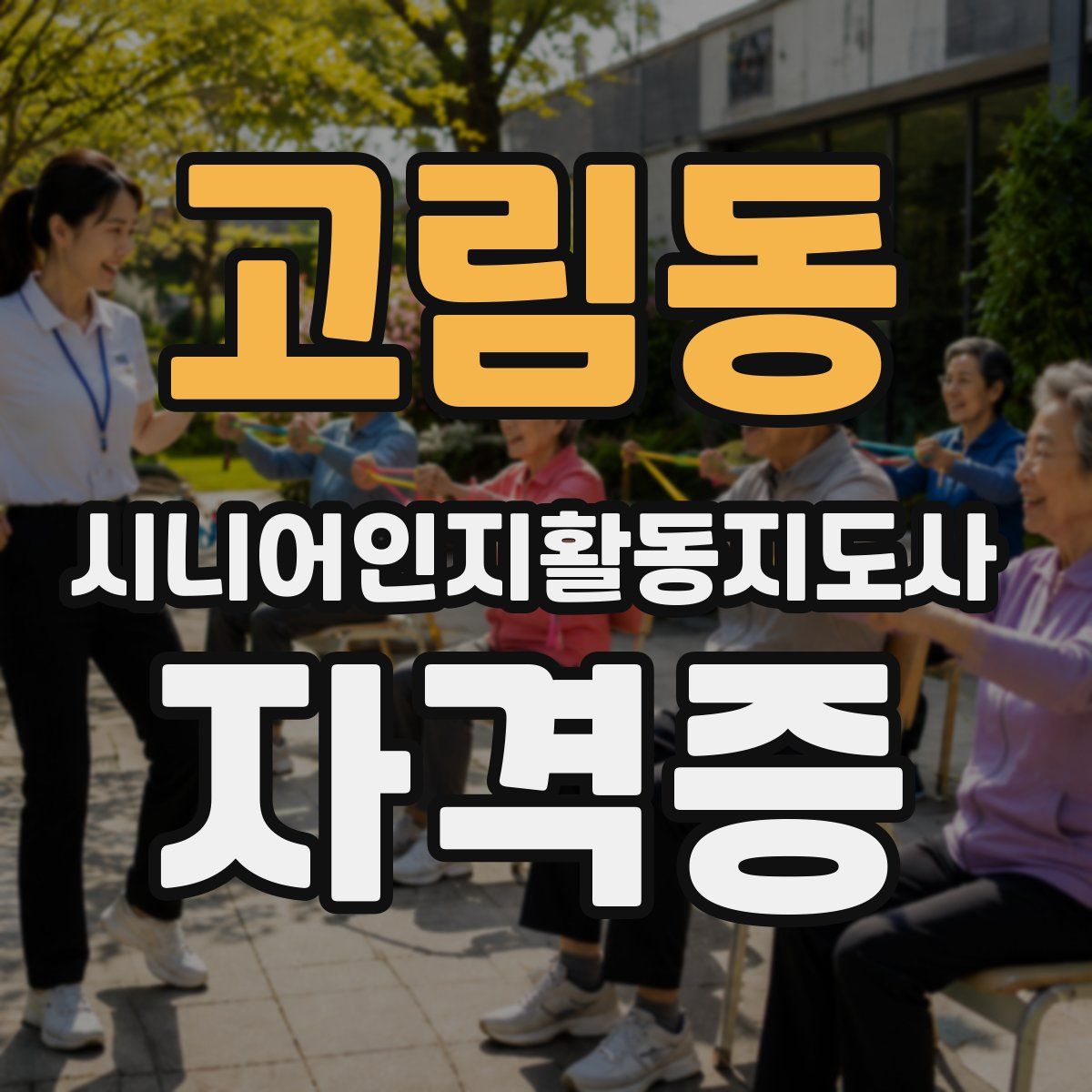 고림동 시니어인지활동지도사 자격증