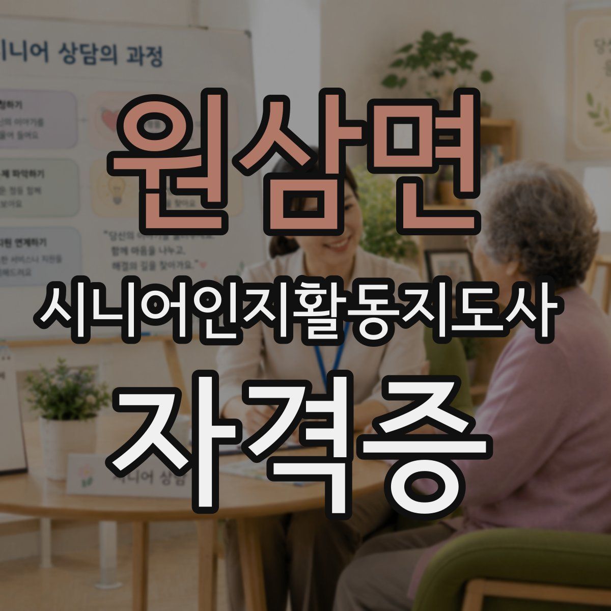원삼면 시니어인지활동지도사 자격증