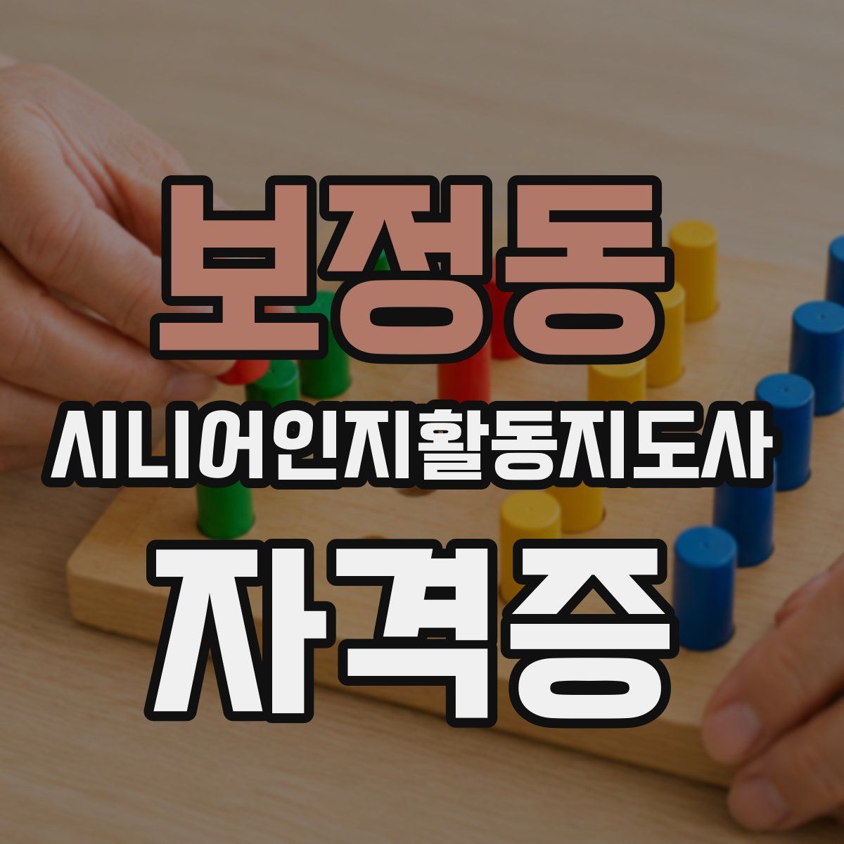 보정동 시니어인지활동지도사 자격증