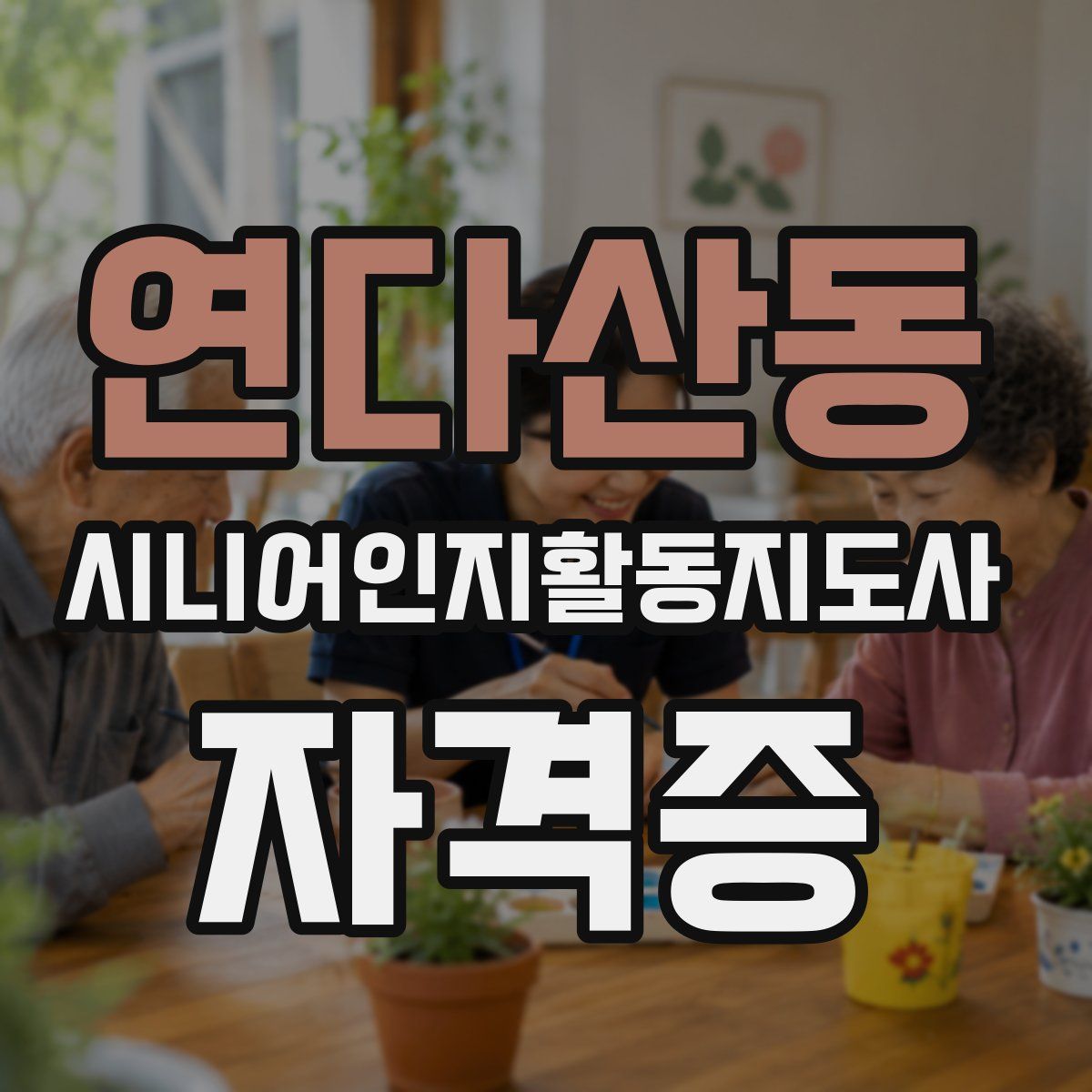 연다산동 시니어인지활동지도사 자격증