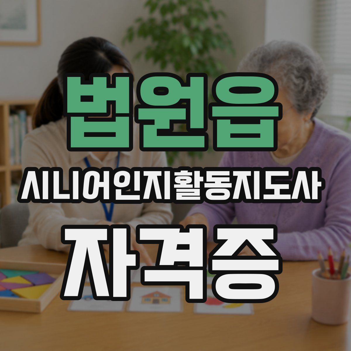 법원읍 시니어인지활동지도사 자격증