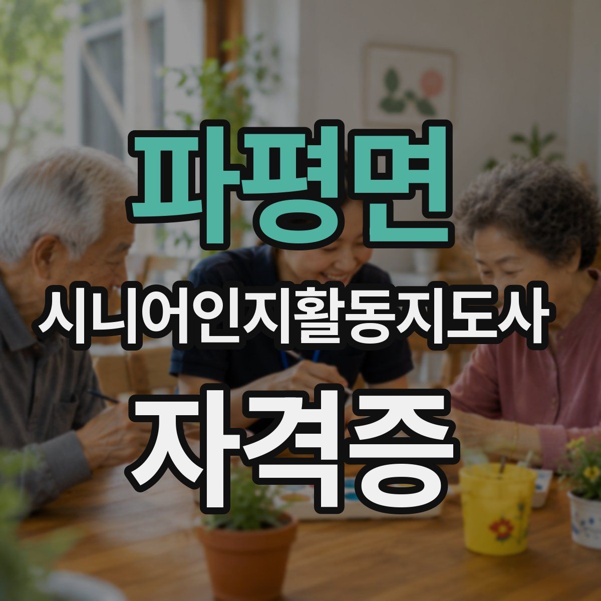 파평면 시니어인지활동지도사 자격증