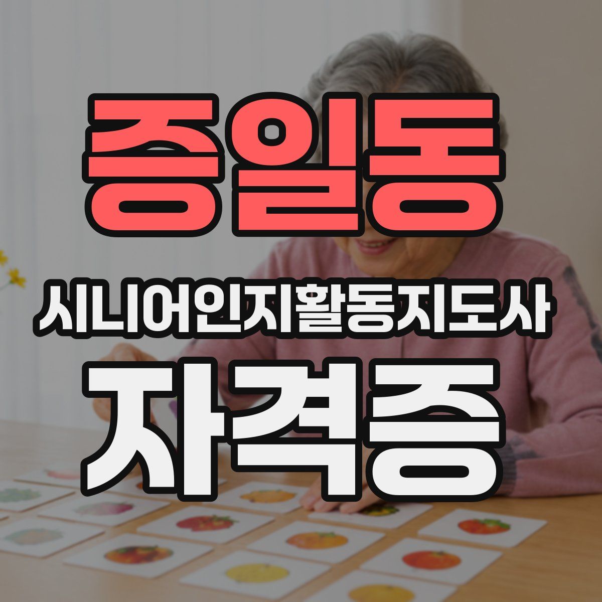 증일동 시니어인지활동지도사 자격증