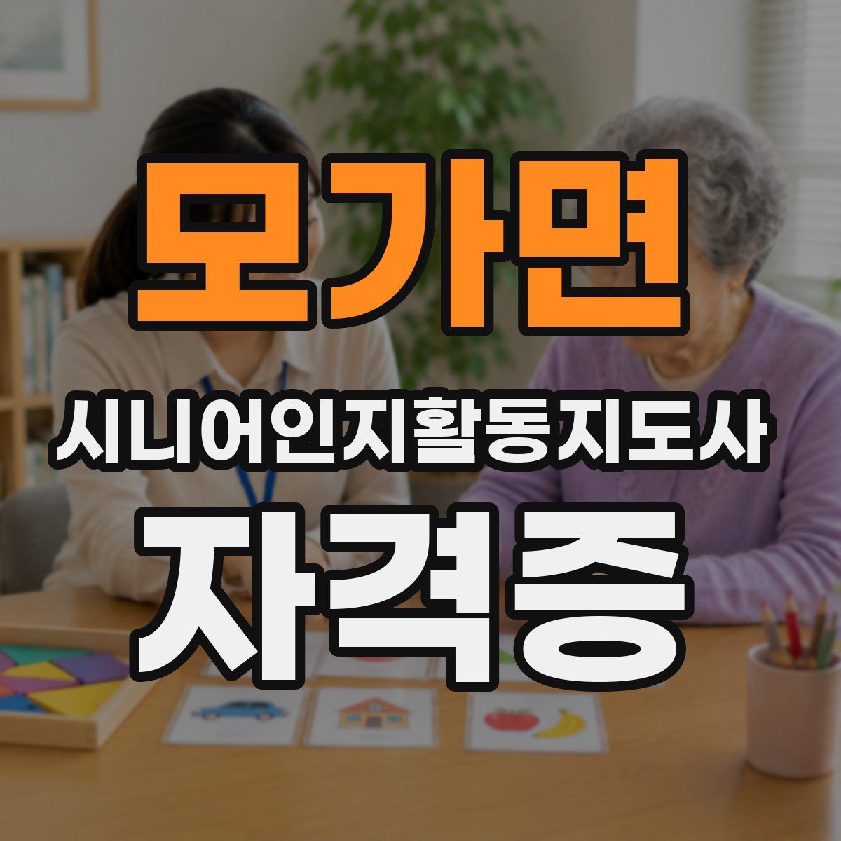 모가면 시니어인지활동지도사 자격증