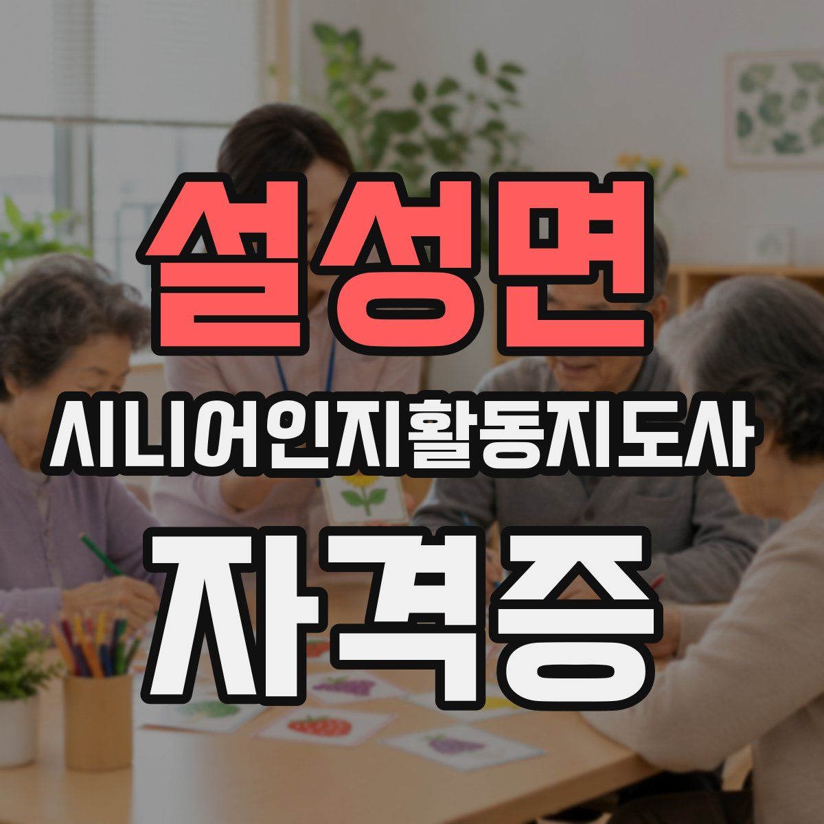 설성면 시니어인지활동지도사 자격증