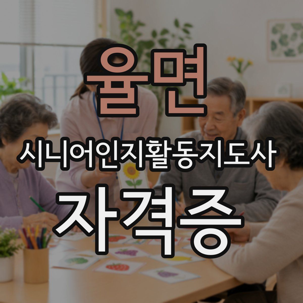 율면 시니어인지활동지도사 자격증